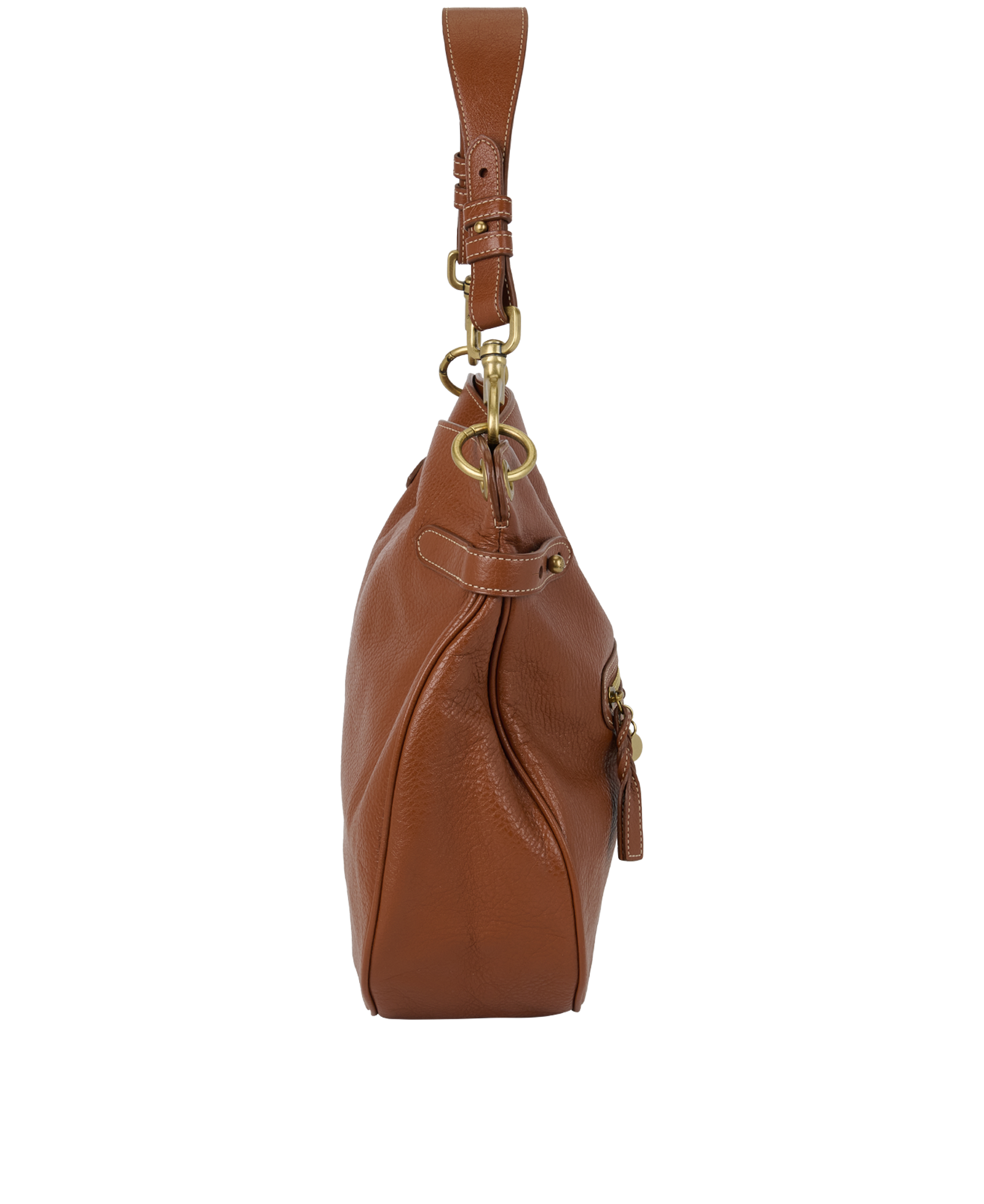 Somerset Hobo, &pound;270, Handbags, Tan, Leather, Side view